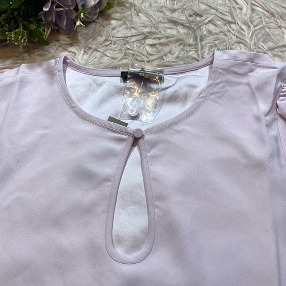 NWT J. Crew Puff-sleeve satin-back crepe top in Lavender sz MT - Picture 3 of 11